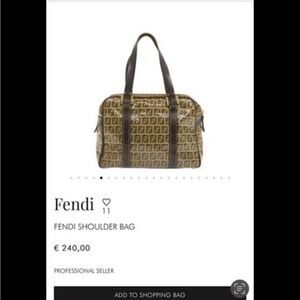 Fendi brown zucchino enamel hand bag